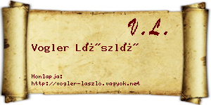 Vogler László névjegykártya