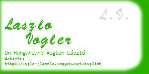 laszlo vogler business card